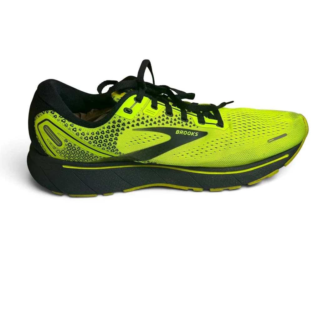 Brooks Ghost 14 Mens Running Shoes Yellow Black Size 11.5